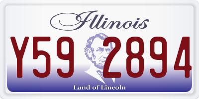 IL license plate Y592894