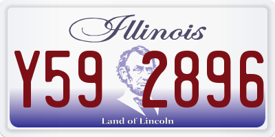 IL license plate Y592896