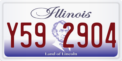 IL license plate Y592904