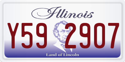 IL license plate Y592907