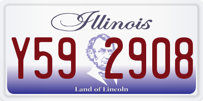 IL license plate Y592908
