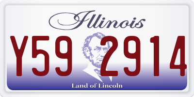 IL license plate Y592914