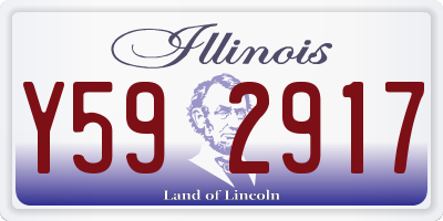 IL license plate Y592917