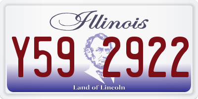 IL license plate Y592922