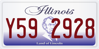 IL license plate Y592928