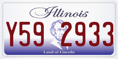 IL license plate Y592933