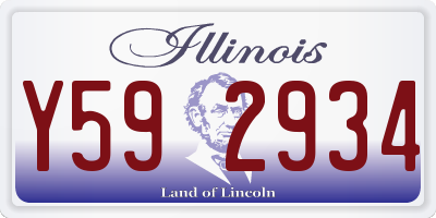 IL license plate Y592934