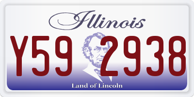 IL license plate Y592938