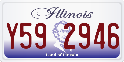 IL license plate Y592946
