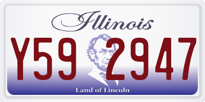 IL license plate Y592947
