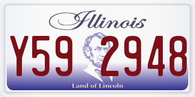 IL license plate Y592948