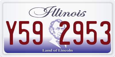 IL license plate Y592953