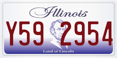 IL license plate Y592954