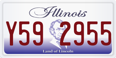 IL license plate Y592955