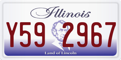 IL license plate Y592967