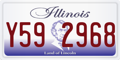 IL license plate Y592968