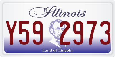 IL license plate Y592973