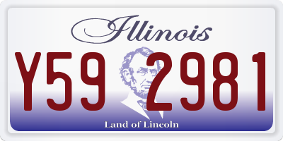 IL license plate Y592981