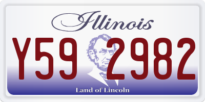 IL license plate Y592982