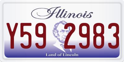 IL license plate Y592983
