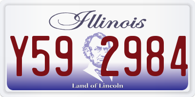 IL license plate Y592984