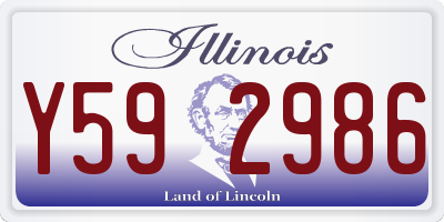 IL license plate Y592986