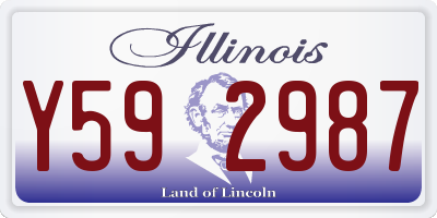 IL license plate Y592987