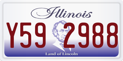 IL license plate Y592988