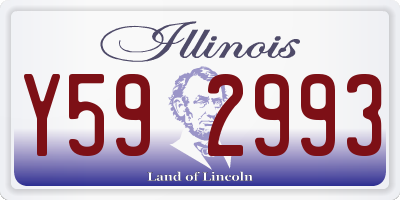 IL license plate Y592993