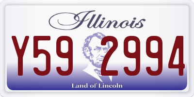IL license plate Y592994