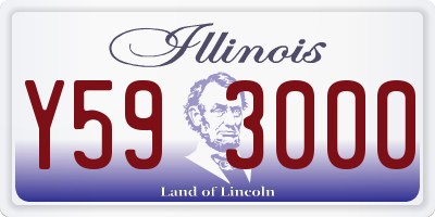 IL license plate Y593000