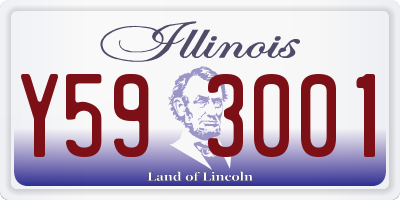 IL license plate Y593001