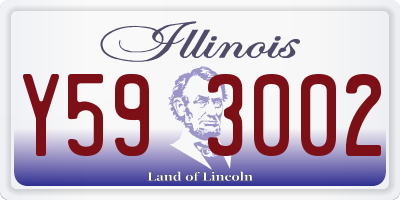 IL license plate Y593002