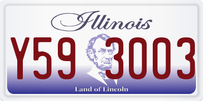 IL license plate Y593003