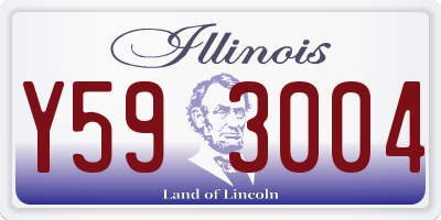 IL license plate Y593004