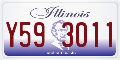 IL license plate Y593011