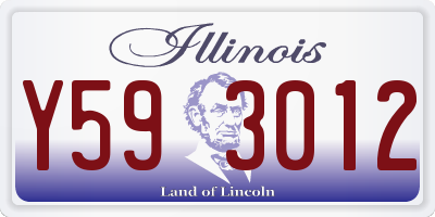 IL license plate Y593012