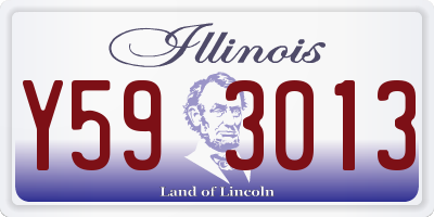 IL license plate Y593013