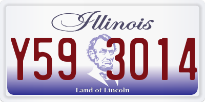 IL license plate Y593014