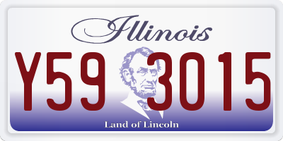 IL license plate Y593015