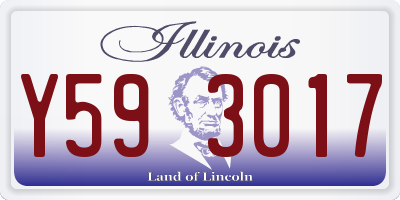 IL license plate Y593017