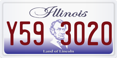 IL license plate Y593020