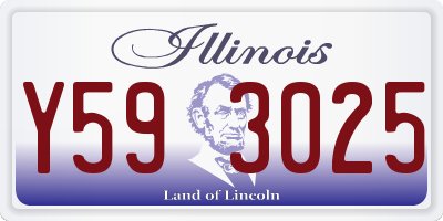 IL license plate Y593025
