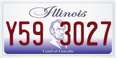 IL license plate Y593027
