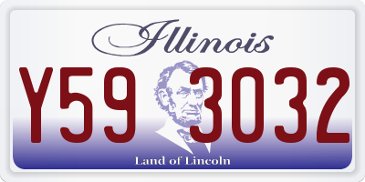 IL license plate Y593032