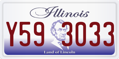 IL license plate Y593033