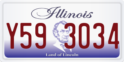 IL license plate Y593034