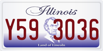 IL license plate Y593036