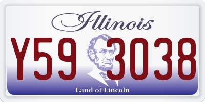 IL license plate Y593038