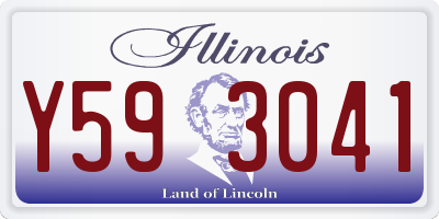 IL license plate Y593041